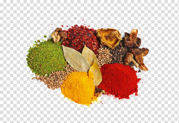 Variety of spices, Spice mix Herb Ingredient Food, Colorful spices transparent background PNG clipart