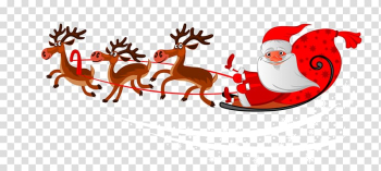 Santa Clauss reindeer Mrs. Claus Rudolph Christmas, Santa\'s sleigh transparent background PNG clipart
