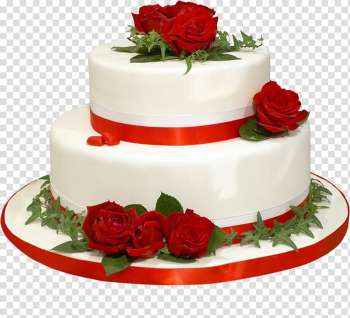 Red and white 2-tier cake , Birthday cake Wedding cake Christmas cake Bakery, Wedding Cakes transparent background PNG clipart