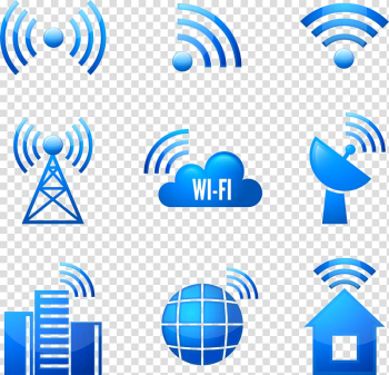Wi-Fi illustrations, Wi-Fi Signal Wireless Computer network Icon, hand-painted WIFI signal transparent background PNG clipart