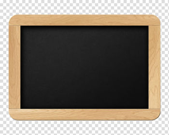 Rectangular brown wooden framed chalkboard, Blackboard Paper Bulletin board Slate, notice transparent background PNG clipart