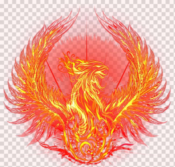 Fire phoenix graphic , Fenghuang Flame Fire, flaming Phenix transparent background PNG clipart
