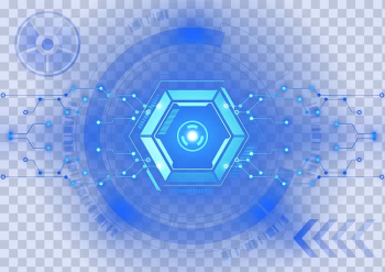 Hexagonal teal logo, Light Blu-ray disc Luminous efficacy Digital data, Luminous efficiency of digital technology transparent background PNG clipart