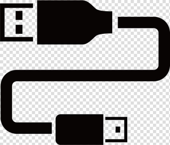 USB Data Encapsulated PostScript , Black USB transparent background PNG clipart