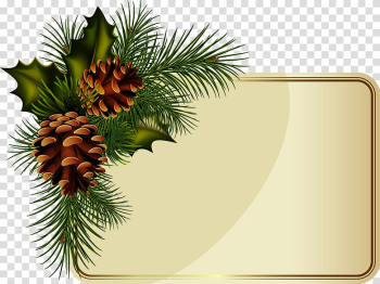 Wreath Christmas New Year , Pine cone border transparent background PNG clipart
