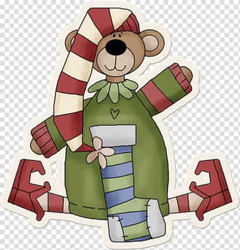 Christmas ornament Christmas ing , Bear doll transparent background PNG clipart