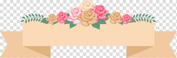 Brown, pink, and yellow roses banner , , ribbon transparent background PNG clipart