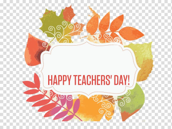 White and green background with text overlay, World Teachers Day How to Make Greeting Cards with Children, Teacher\'s Day Thanksgiving wreath decoration transparent background PNG clipart