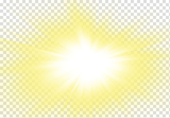 Yellow sun illustration, Sunlight Luminous efficacy, Beautiful beautiful golden sun rays sun glare transparent background PNG clipart