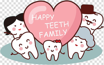 Teeths and heart illustration, Human tooth Dentistry , Cartoon dentist teeth transparent background PNG clipart