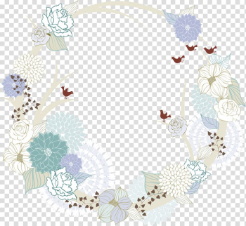 White floral illustration, Flower Wreath Moutan peony, Peony Wreath transparent background PNG clipart