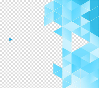 Blue geometrical illustration, Triangle Blue Computer file, Blue triangle mosaic pattern transparent background PNG clipart