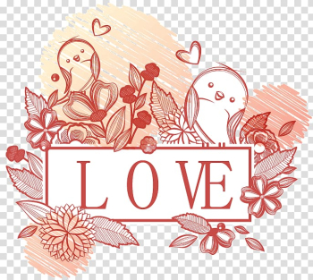 Bird Drawing, Painted flowers and birds material transparent background PNG clipart