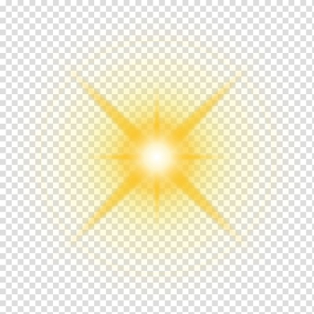 Yellow light illustration, Yellow shining brilliant transparent background PNG clipart