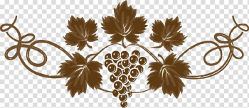 Brown leafed illustration, White wine Red Wine Rosxe9, Grape leaves transparent background PNG clipart