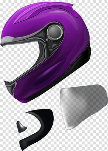 Motorcycle helmet Bicycle helmet Purple Racing helmet, Purple Helmet transparent background PNG clipart
