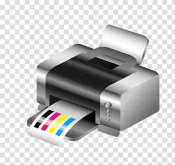 Printing press CMYK color model Icon, Cartoon color printer transparent background PNG clipart