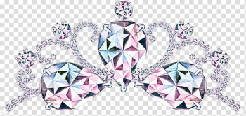 Pink gemstone tiara illustration, Crown Wreath, Diamond crown transparent background PNG clipart