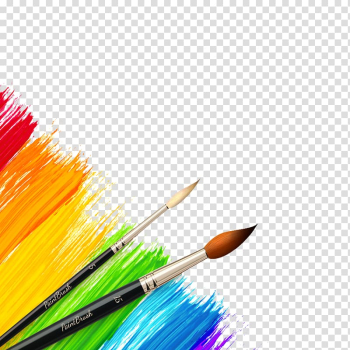 Black paint brushes illustration, Paintbrush Color, Watercolor pen transparent background PNG clipart