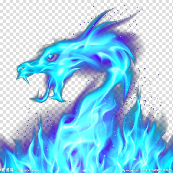 Blue flame dragon , Dragon Fire Blue Illustration, Blue Dragon transparent background PNG clipart