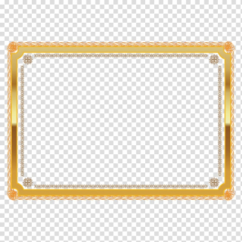 Rectangular gold frame template, Gold Award-winning border decoration transparent background PNG clipart