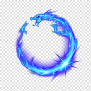 Blue dragon illustration, Flame Fire Combustion, Blue Dragon transparent background PNG clipart
