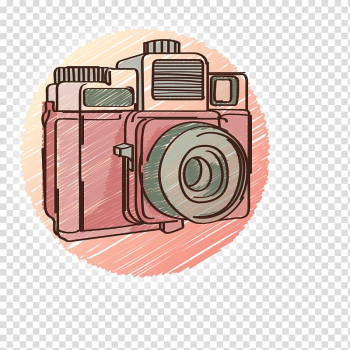 Red and white camera illustration, Wedding Camera, camera transparent background PNG clipart