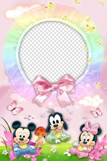 Mickey Mouse, Goofy, and Minnie Mouse , Mickey Mouse Minnie Mouse Donald Duck Pluto frame, Mood Frame transparent background PNG clipart