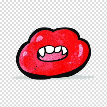 Lip Comics Cartoon, Sausage mouth white teeth transparent background PNG clipart