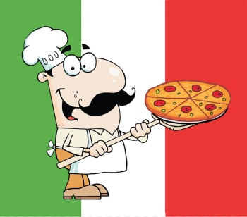 Italian cuisine Pizza Chef , Italian Banner transparent background PNG clipart