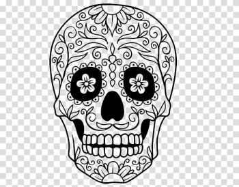 Calavera Coloring book Skull Day of the Dead Mexican cuisine, frida kalo transparent background PNG clipart