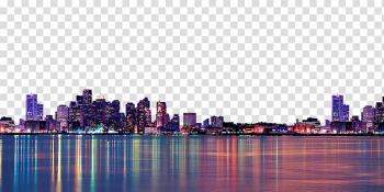 Chicago Skyline, New York City Plan de table Building Marriage Nightscape, City Lights transparent background PNG clipart