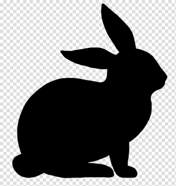 Easter Bunny Rabbit Silhouette , watercolor rabbit transparent background PNG clipart