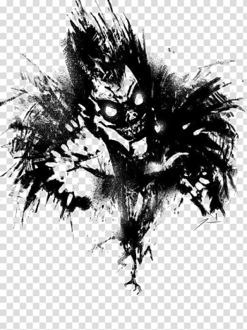 Ryuk from Death Note illustration, Ryuk Light Yagami Misa Amane Rem, demon transparent background PNG clipart