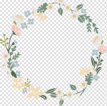 Wreath Flower Floral design, watercolor flower wreath, white and pink flower wreath template transparent background PNG clipart