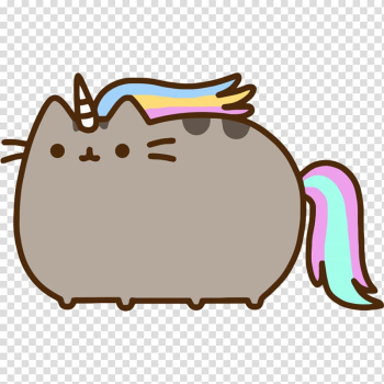 Of Pusheen cat, Pusheen Cat Gund Greeting & Note Cards Birthday, unicorn transparent background PNG clipart