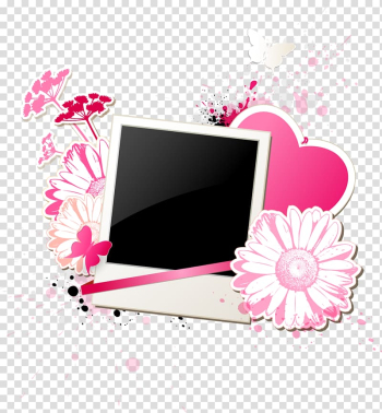 Frame Illustration, Decorative floral love computer transparent background PNG clipart