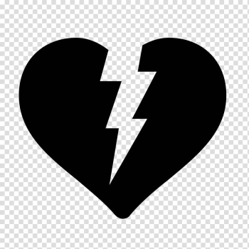 Black broken heart illustration, Broken heart Symbol Computer Icons, heart emoji transparent background PNG clipart