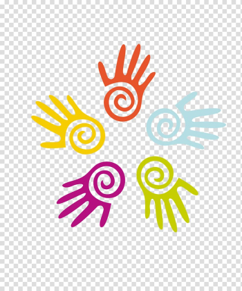 Handshake , Colorful hand transparent background PNG clipart