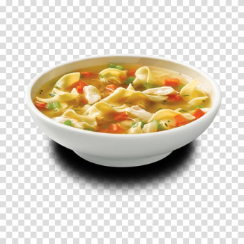 Soup with vegetables in white bowl, Chicken soup Fish soup Pasta Chicken meat, soup transparent background PNG clipart