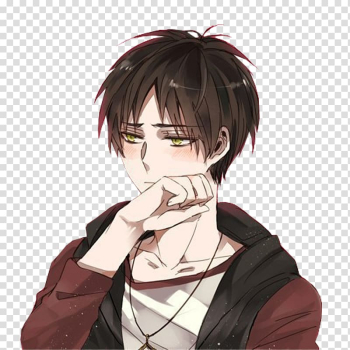 Male anime character, Eren Yeager Levi Mikasa Ackerman Attack on Titan Anime, sad Anime Boy transparent background PNG clipart