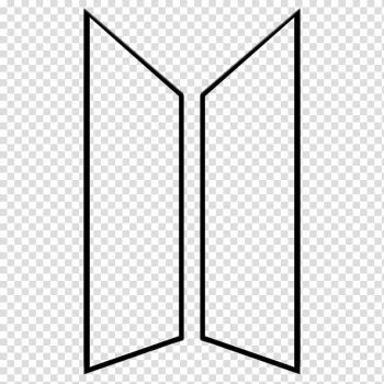 BTS New Logo  BTSxARMY Version , two rectangular black frame transparent background PNG clipart