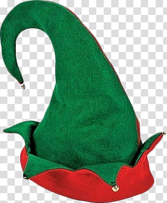 Christmas, red and green elf hat transparent background PNG clipart