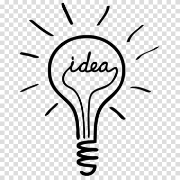 Light bulb idea illustration, Incandescent light bulb Lamp Idea, light transparent background PNG clipart