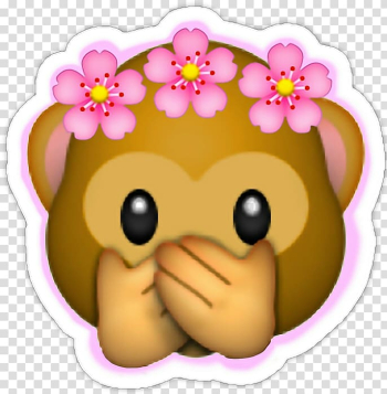 Emoji Sticker Wreath Monkey, Emoji transparent background PNG clipart