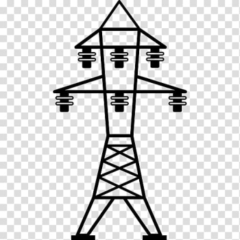 Electricity Overhead power line, transmission tower transparent background PNG clipart