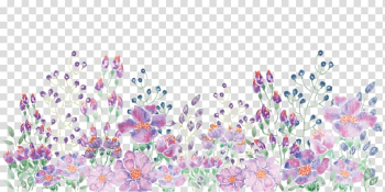 Purple flowers, Watercolor painting Floral design, hd watercolor flowers transparent background PNG clipart