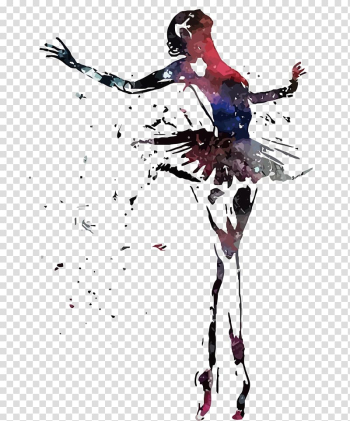 Abstract painting of ballerina, Dancer Ballet , broken dancers transparent background PNG clipart