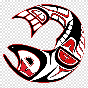 Pacific Northwest Haida people Chinook salmon Tlingit, totem tattoo transparent background PNG clipart