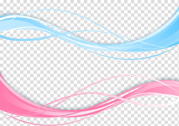 Pink and blue strands illustration, Line Blue Euclidean Free, Wavy line material transparent background PNG clipart